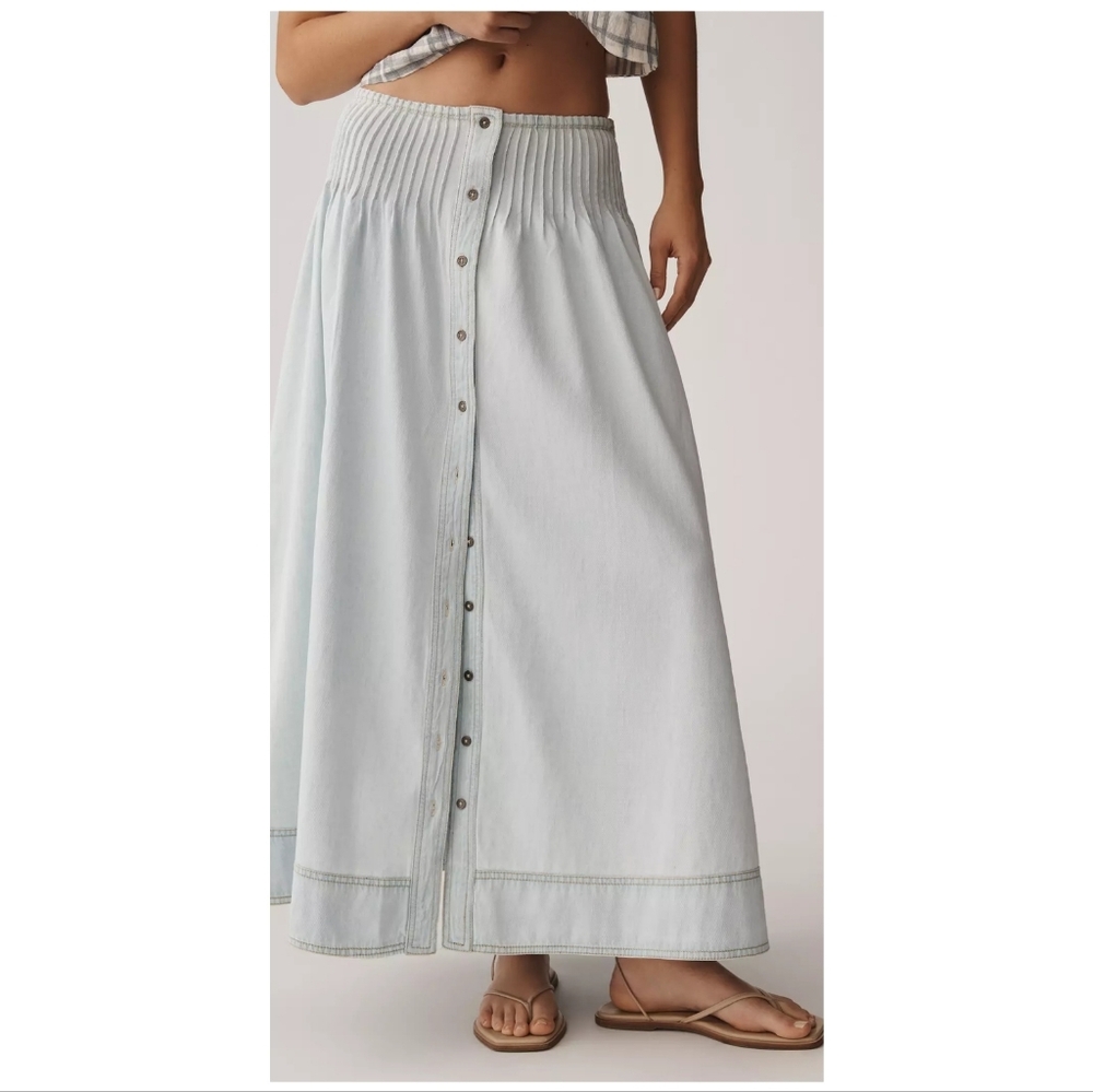 Anthropologie Pilcro Denim Maxi Skirt - Picture 6 of 11